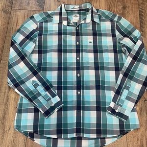 LACOSTE Slim Fit Button Up Dress Shirt